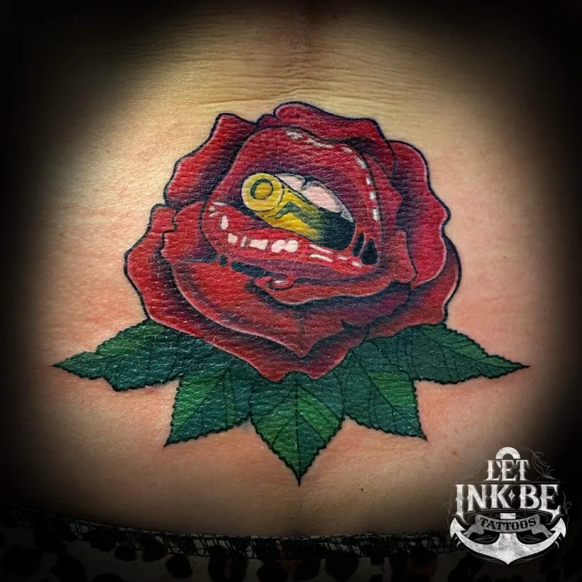 roos tattoo kleur