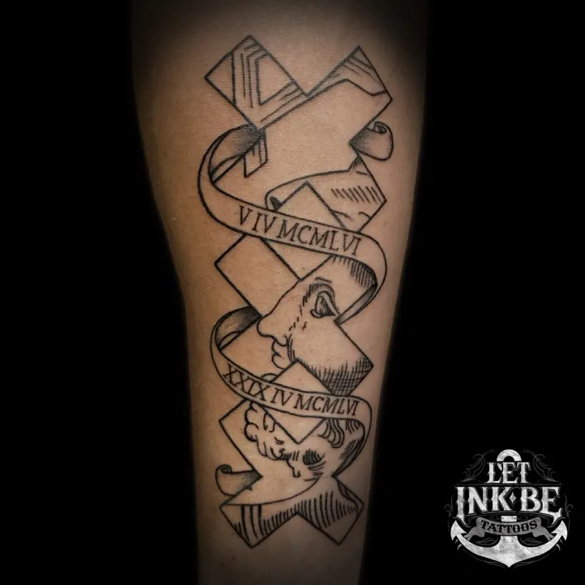 zwart wit tattoo ajax