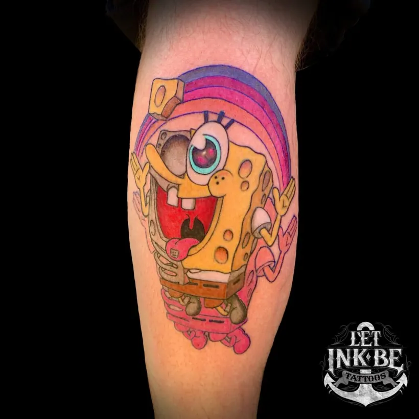 kleuren tattoo spongebob