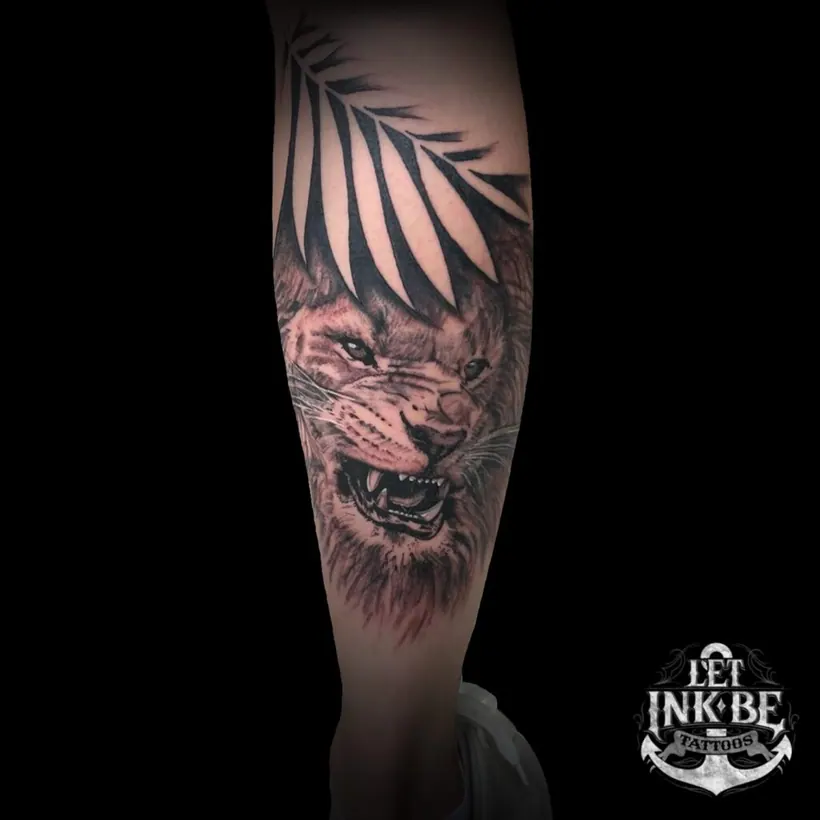 dieren tattoo leeuw