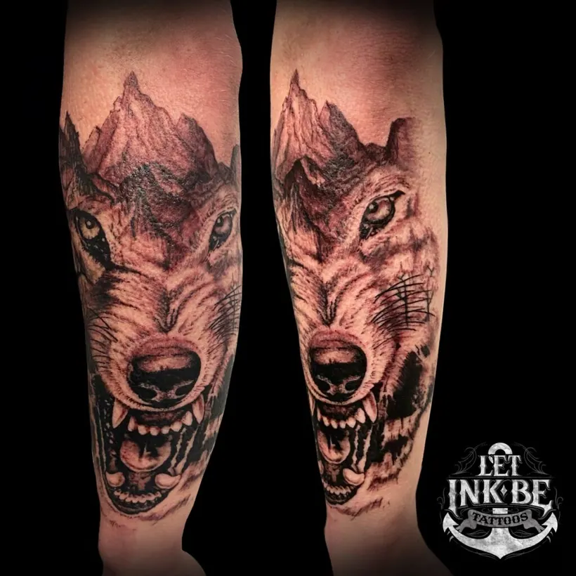 dieren tattoo wolf