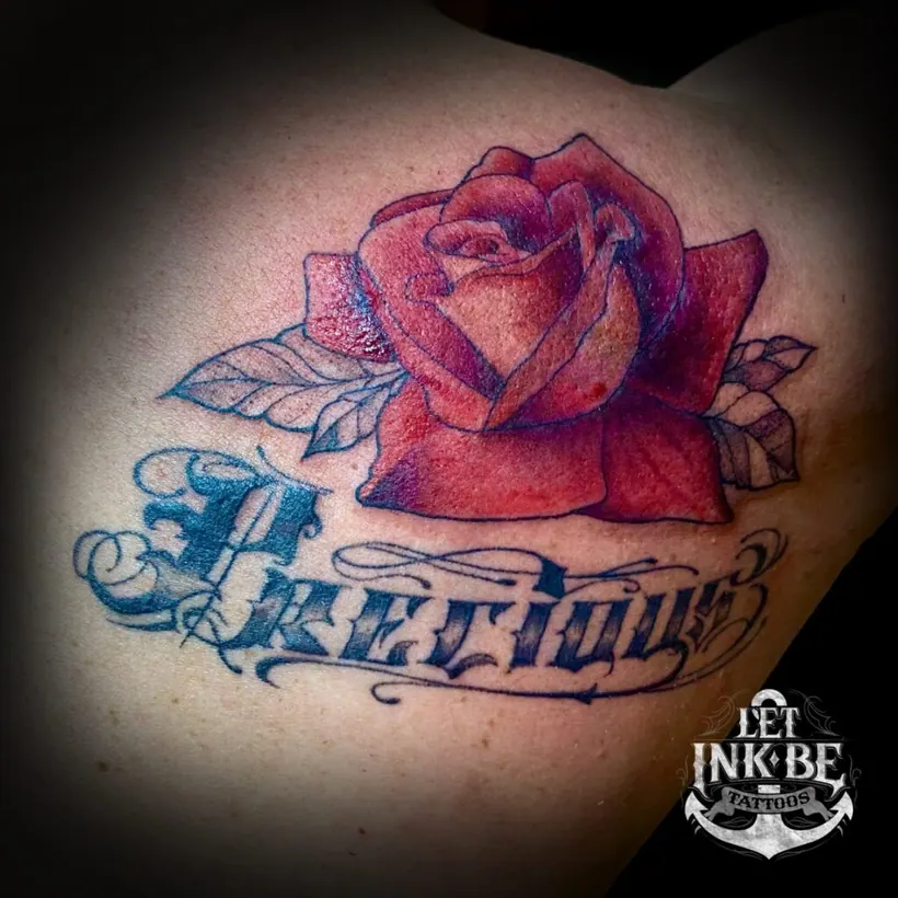roos lettering tattoo