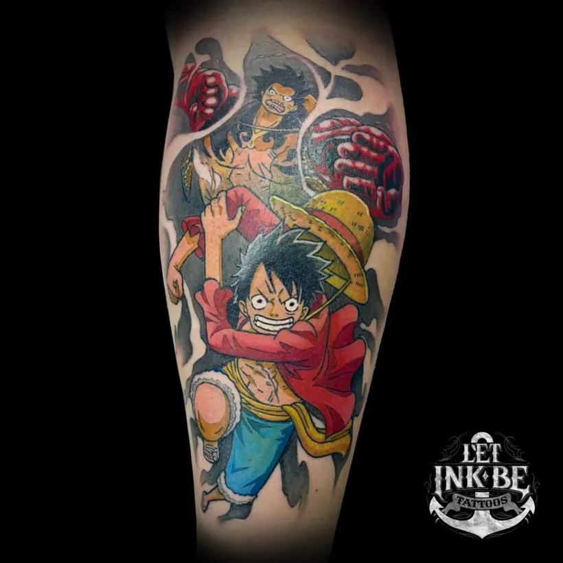kleuren tattoo one piece