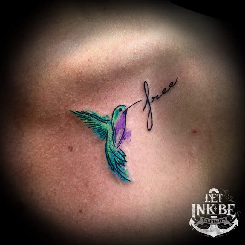 dieren tattoo kolibri