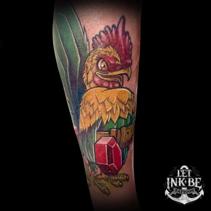 newschool tattoo haan rooster