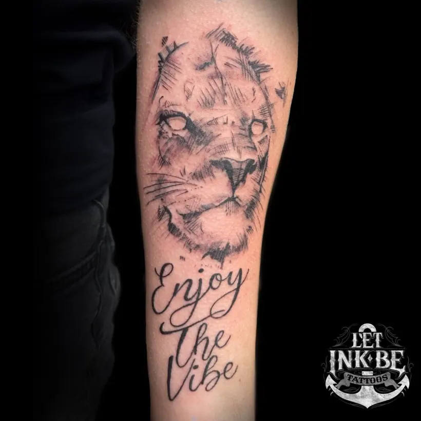 dieren tattoo leeuw