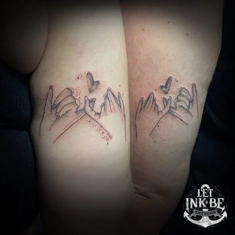 fine line tattoo pinky promise